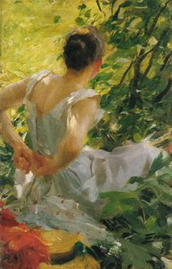 Mulher, vestindo de Anders Leonard Zorn